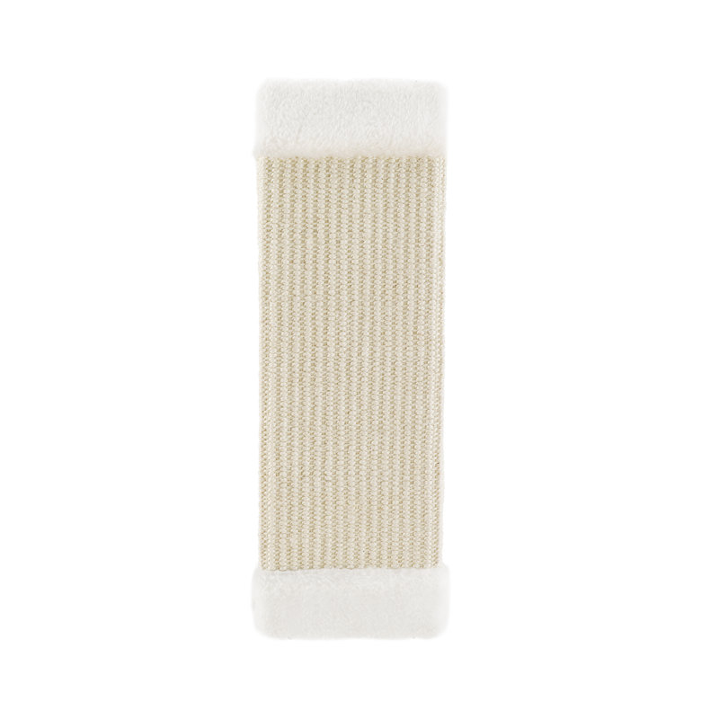 White Wall-Mounted Sisal Cat Climber with Platforms