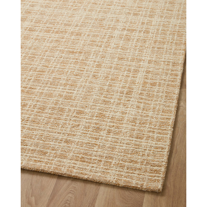 Chris Loves Julia x Loloi Polly Checkered Straw/Ivory Area Rug, Rectangle 7'9" x 9'9"