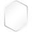 Miroir mural octogonal biseauté noir mat sans cadre-94946106