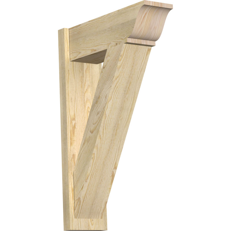 Persienne traditionnelle en bois rustique, Sapin Douglas de 8 po (sciage brut),  P 14 po x H 18 po 