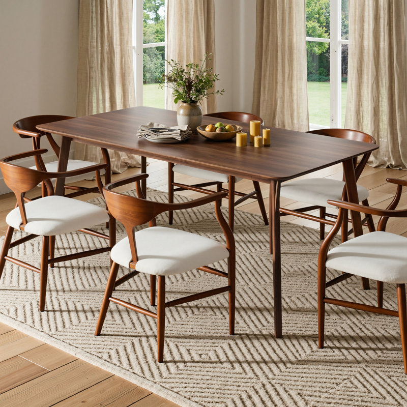 Evanston 71" Wood Dining Table, Walnut