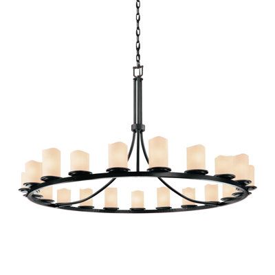 21 - Light Dimmable Tiered Chandelier