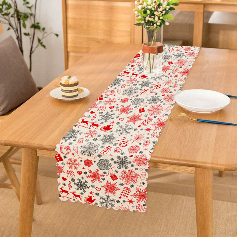 Chemin de table de Noël et des Fêtes - coloré et festif, idéal pour la décoration des Fêtes