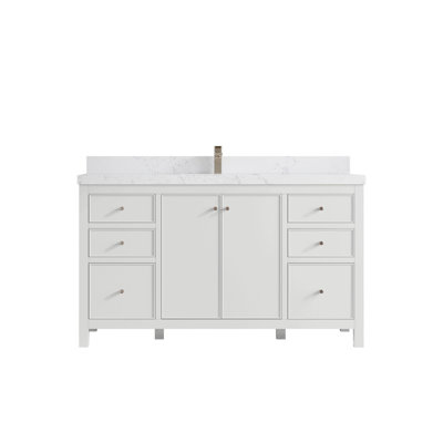 Meuble-lavabo simple 60 po avec plateau Chicago