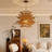 1-Light Pendant Lights Brown Flower Rattan-516843058
