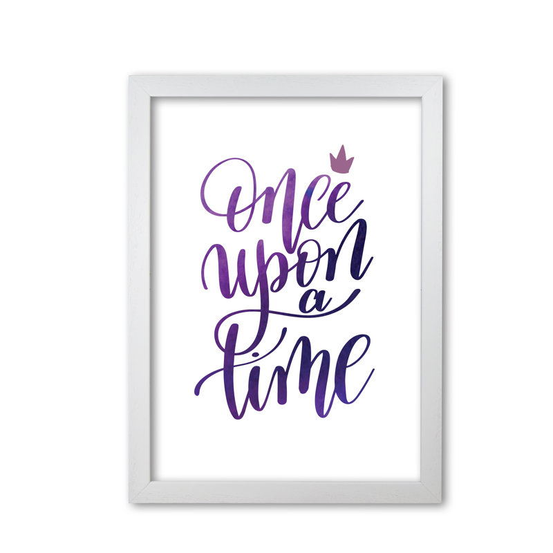 Once Upon A Time - Print, White Grain Frame, 85 cm H x 60 cm W x 5 cm D
