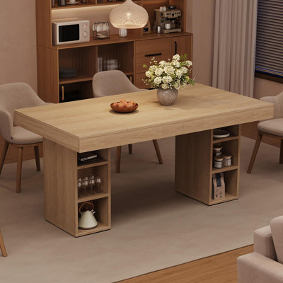 Bureau de direction 63 po avec rangement, bureau de maison de ferme, bureau d'ordinateur en bois avec plateau de table très épais et cadre en métal, pour bureau d'écriture, chêne
