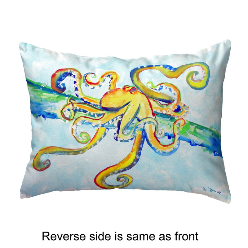  Housse et insert de coussin rectangulaire d'extérieur Crazy Octopus