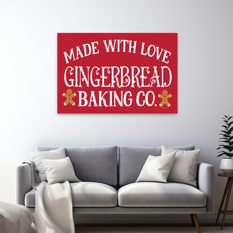 Gingerbread Bake Co., art contemporain abstrait, H 32 po x l 48 po