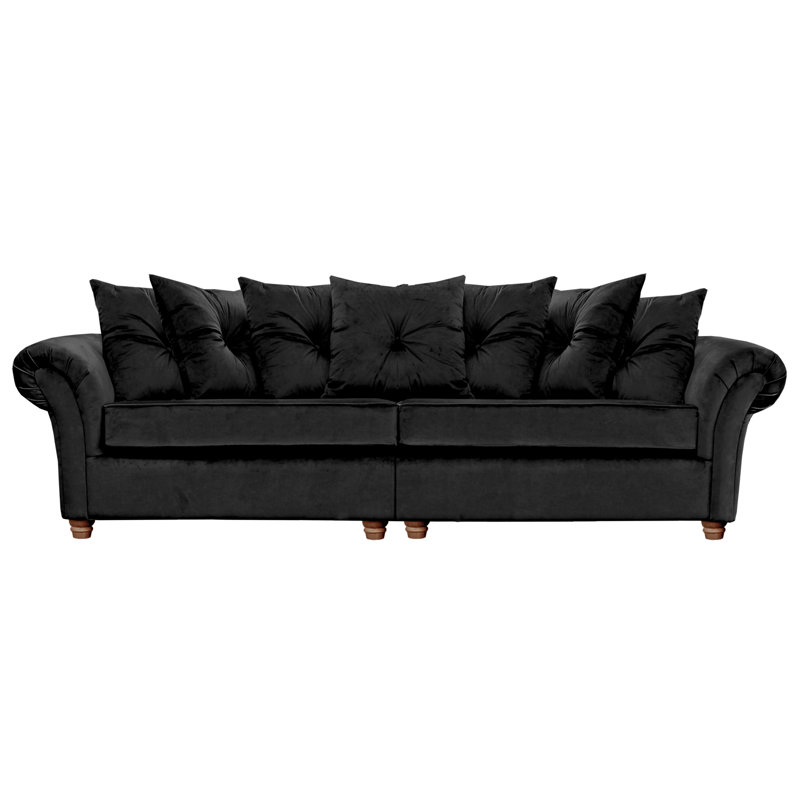Lila Velvet Sofa, Black