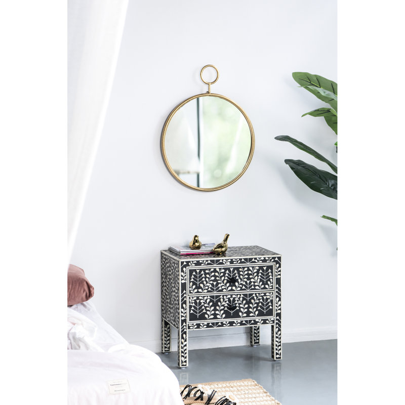 26,4 x 32,3 pouces miroir en métal doré pour le mur - salon, vestibule, bureau, reflet transparent, construction solide 26,4 x 1,8 x 32,3 pouces décorent le design en cristal