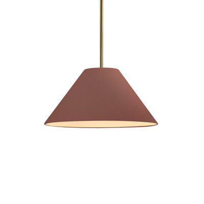 Radiance - luminaire suspendu 1 lumière Avola - jaune pâle - noir mat - l 15 po x H 7,25 po - ampoule remplaçable - tige rigide