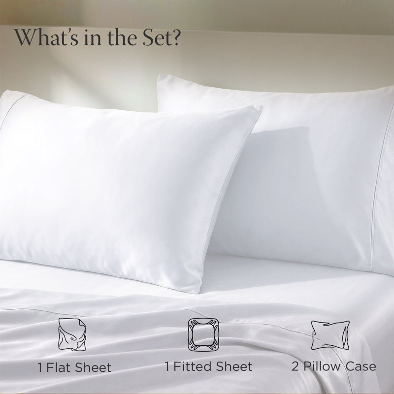 Threadmill 400 Thread Count 100% Egyptian Cotton Sheet Set in Sateen Weave, Full Sheet Set with 2 Pillowcases