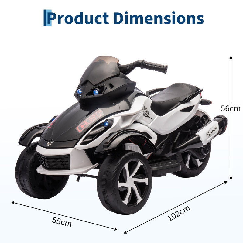 ZACOO Pedal Ride On Toy, White