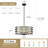 5 - Light 18.9" Dimmable Farmhouse Modern Drum Chandelier For Dining Room, Bedroom-258052474