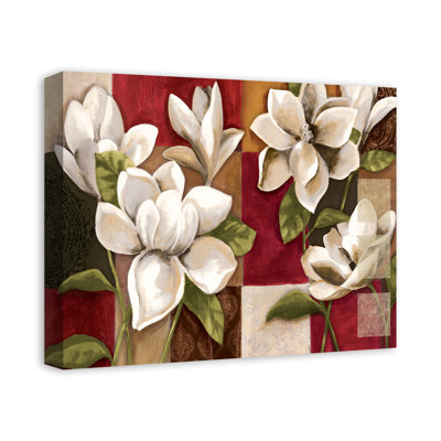 Patchwork de magnolias sur toile