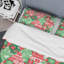 Patchwork vert et rouge - ensemble de housse de couette abstrait - microfibre de polyester-516719871
