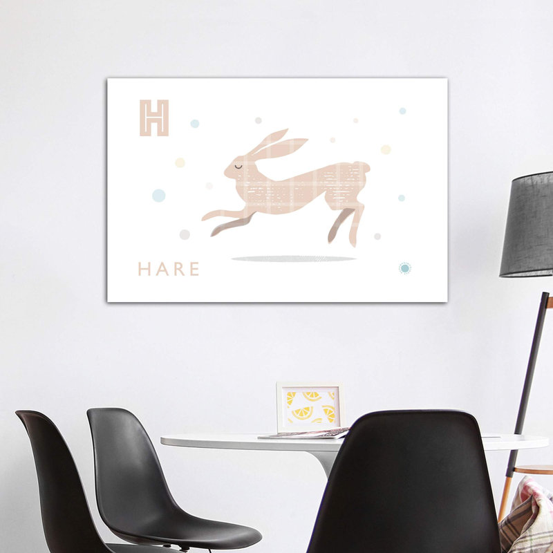 Hare - impression d'art graphique, Toile tendue, Pas de tapis, H 40 po x l 60 po x 1,5 po
