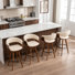 Tabouret de comptoir pivotant en similicuir 26 po (ensemble de 4)