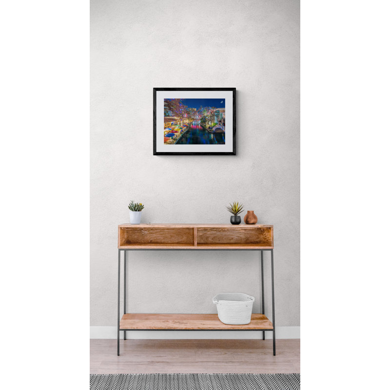 A San Antonio Holiday by Beth Sheridan, 20" H x 26" W x 2" D, No Mat, White Floater Framed Canvas