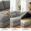 5 Seater Corduroy Corner Sofa -766994510