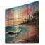 Paysage de plage coloré I sur bois-684246230