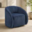 Fauteuil d'appoint pivotant de luxe avec revêtement en microfibre