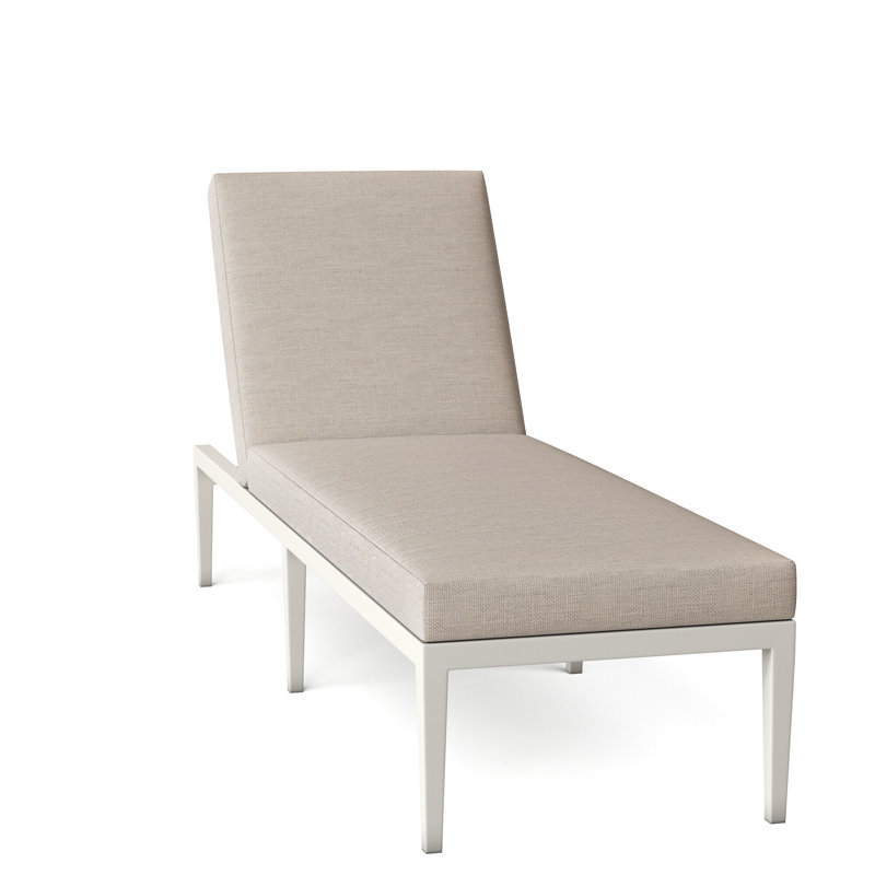 Elegante 78" Long Reclining Single Chaise with Cushions, Welt, Paper Sky, Elegante #97 Midnight
