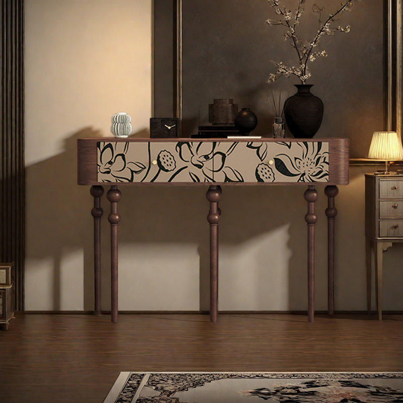 Console moderne et multifonctionnelle en bois, Brun