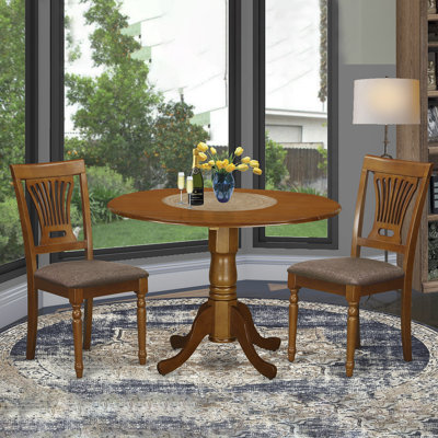 Dublin Leaf Rubberwood Solid Wood Dining Set