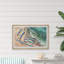 « blue beach parasols »-cadre photo, reproduction d’art sur papier-1395538173