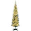Sapin de Noël artificiel mince de 5 pi avec 110 lumières DEL blanc chaud et 294 pointes pour la décoration de Noël-804713522