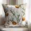 Housse de coussin floral 1 pièce Diasy blanc