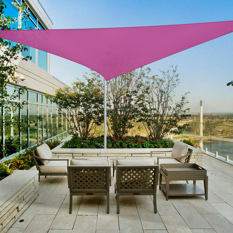 Yescom Triangle Shade Sail, 22 (ft.) x 22 (ft.), Fuchsia