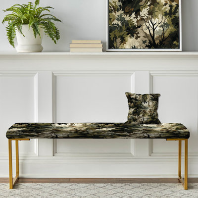 Banc rembourré à motif floral Wilderness Forest Harmony