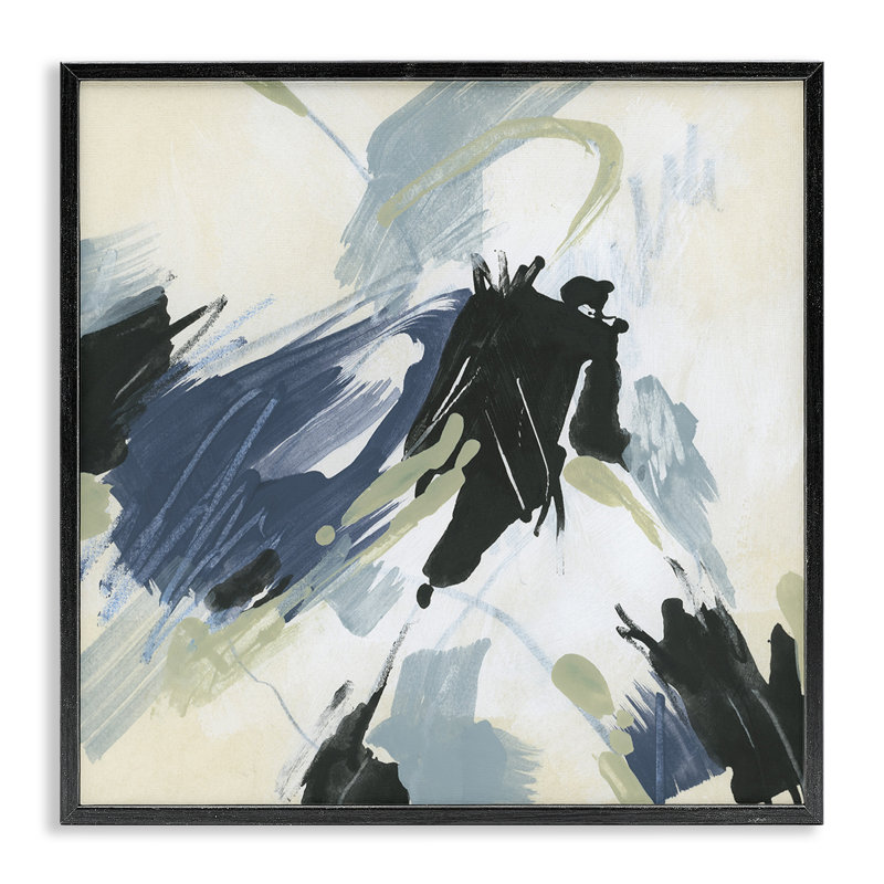 Dynamic Abstract Pattern Framed Giclee Art by June Erica Vess, Black, 12" H x 12" W