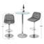 Woodrow Swivel Upholstered and Velvet Adjustable Height Bar Stool with Iron Frame