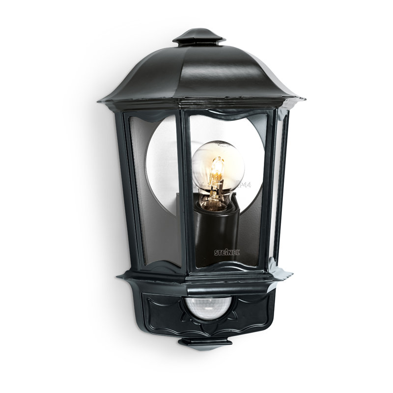 Classic Outdoor Wall Light L 190 S with Motion Sensor E27, Black