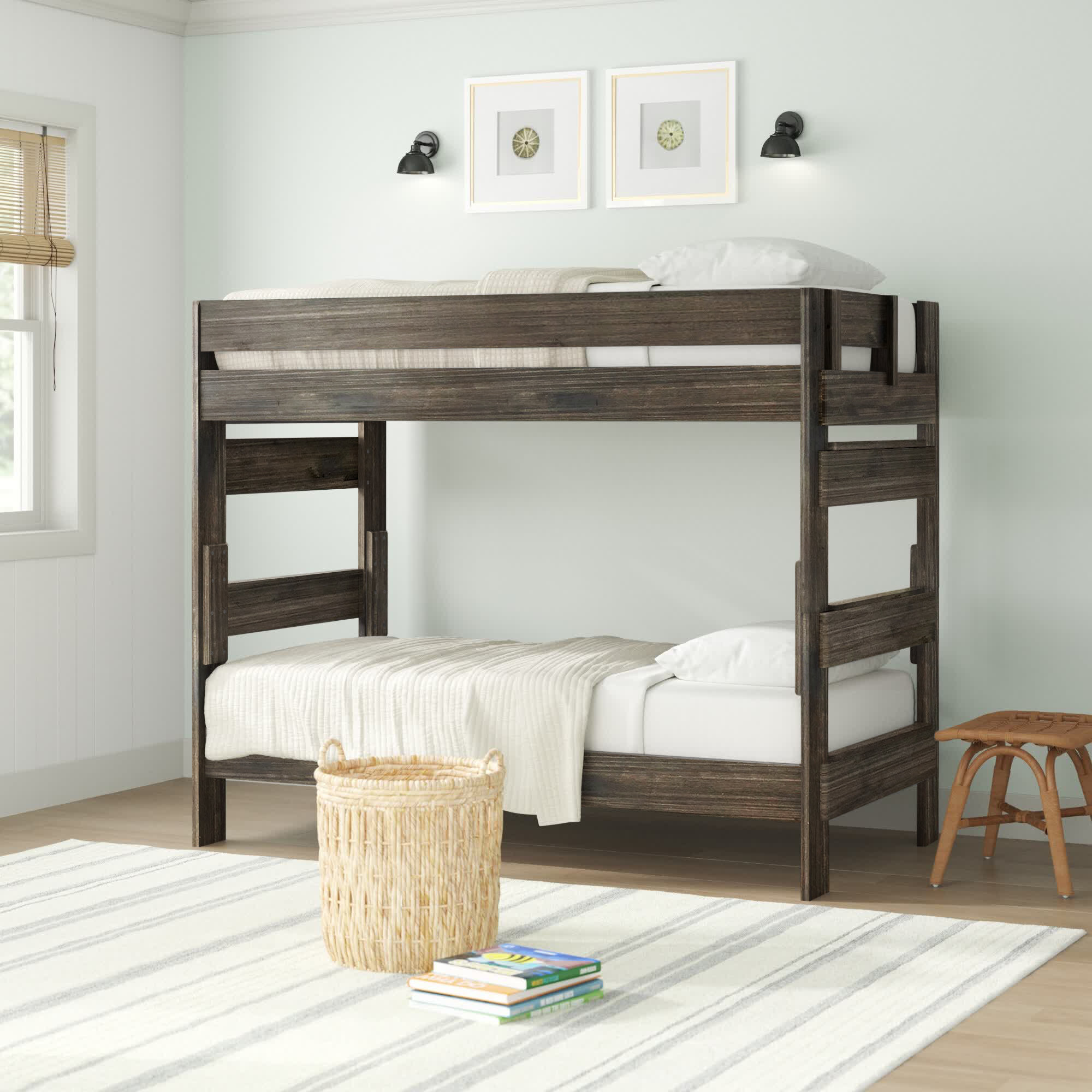 Max & Lily Twin over Twin Solid Wood Standard Bunk Bed & Reviews | Wayfair