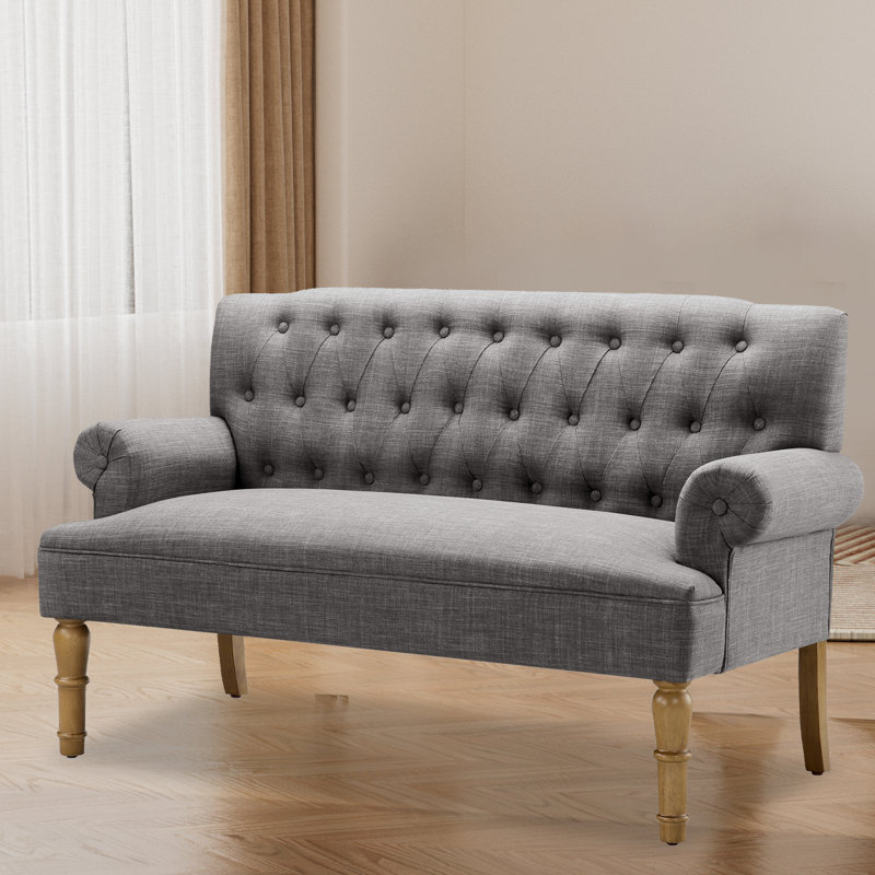 Dudden 59'' Reception Loveseat, Grey