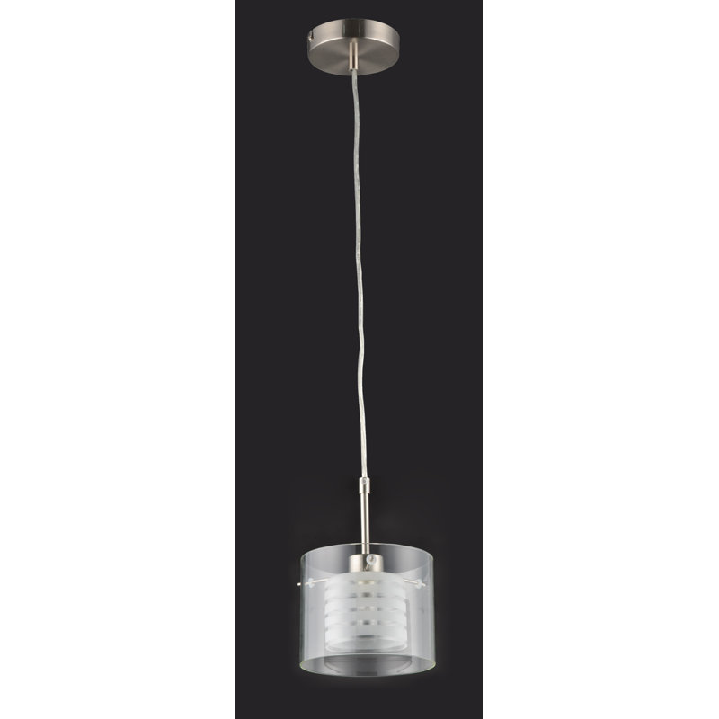 Luminaire suspendu cylindrique à 1 lumière Postel, H 8,5 po x l 5,75 po x P 5,75 po