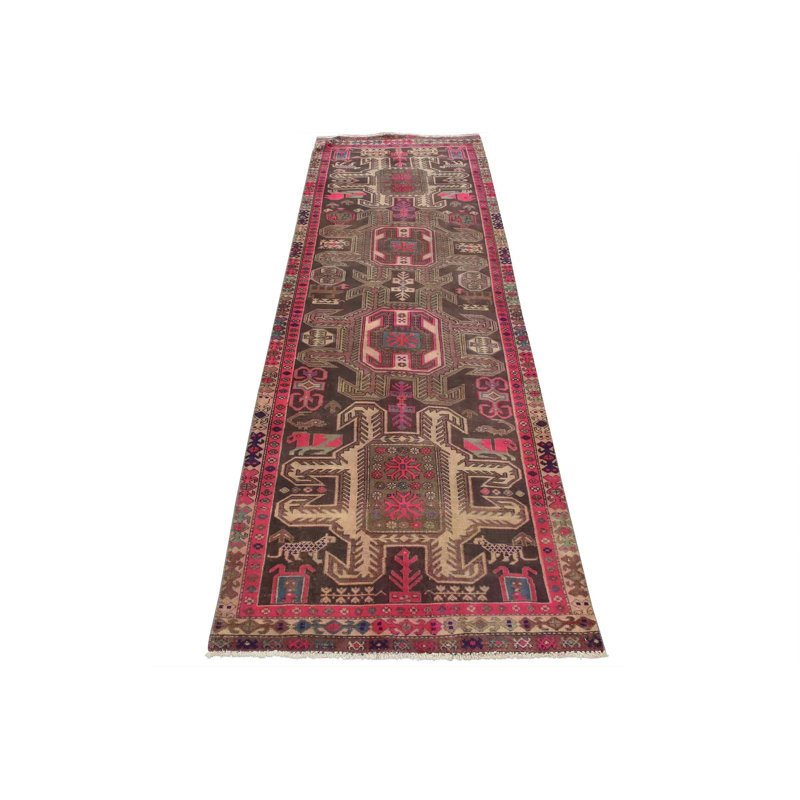 Tapis unique brun de 3 pi 6 po x 9 pi 8 po