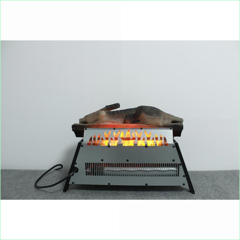 Electric Fireplace Insert, 23 Inch 3D Log Set Infrared Heater | Antique Black | Vent Free