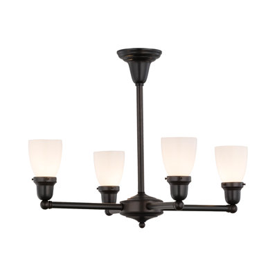 Schoolhouse & Early Electric 4 - Light Classic / Traditional Chandelier