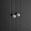 Armoire de rangement pour salle de bain, armoire avec deux portes et tiroirs, tablette réglable, panneau de fibres à densité moyenne, noir