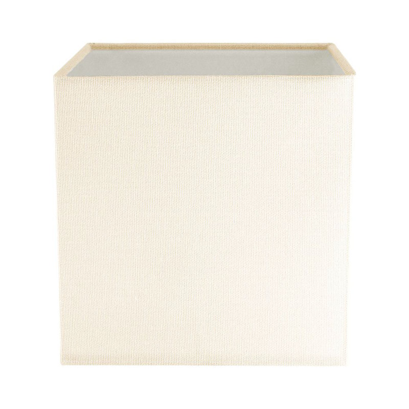 16cm Linen Square Lamp Shade, Cream