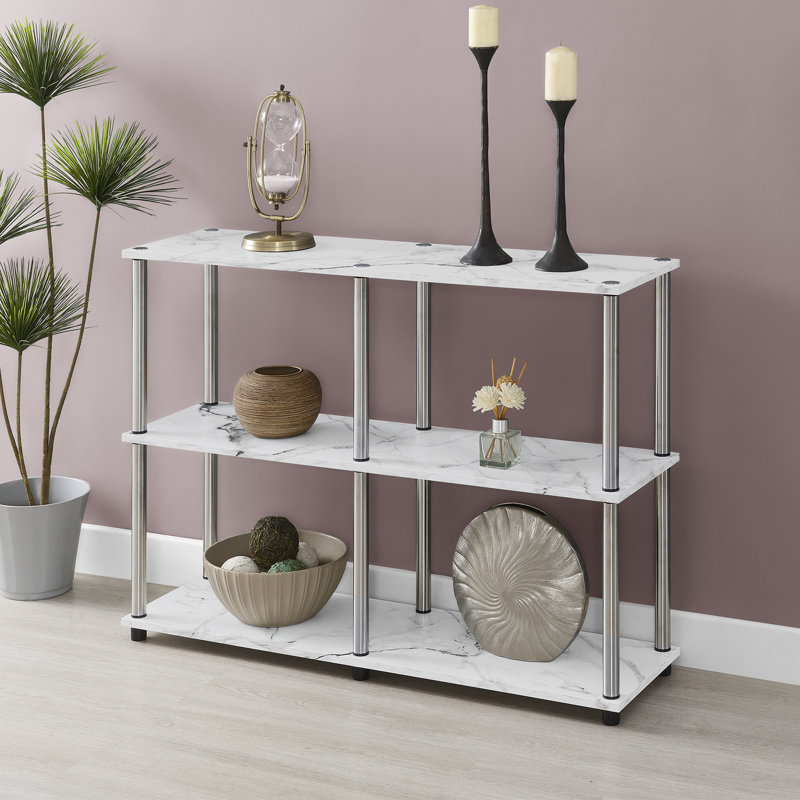 Edwin 42'' Console Table, White Marble