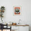 Impression rétro sous verre artichaut sur orange, design par The Prints Vibe-130835120-130835122