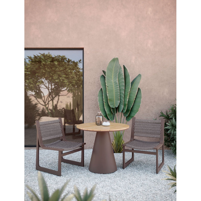 Cozumel Dining Chair, Matte Bronze/Morel