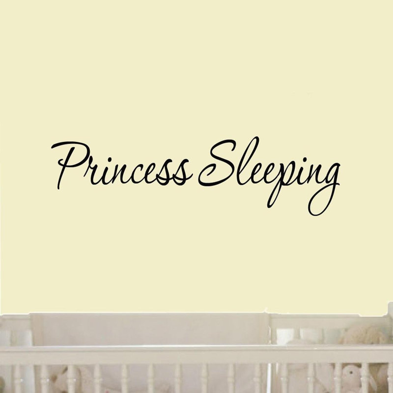 Décalcomanie murale chambre de couchage princess Drewery, 7 x 30